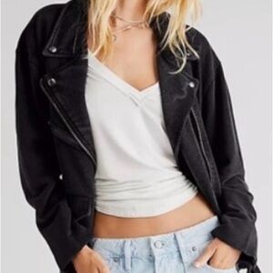 We The Free Light Blue Rolled Hem Denim Shorts